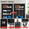 Home Office School Garage Tool Storage Cabinet Metal Lockers Cabinet with Locking Doors and 4 Adjustable Shelves