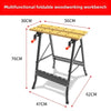 Versatile Woodworking Workbench, Foldable Saw Table with Tool Stand, Portable Mini Workstation
