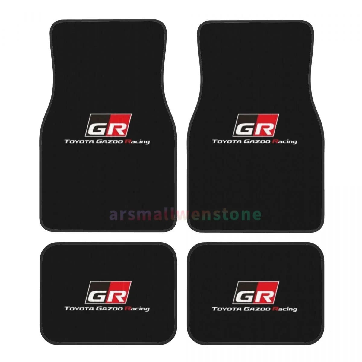 Gazoo Racing Car Floormat Heavy Duty Front Rear Rubber Floor Mats Carpet Floor Protection Fits Most Vehicles