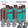 SUNLU 5KG Standard Resin 405nm LCD Printer Photon Curing Good Precision Smooth Surface Low Odor Model Garage Kit Printing