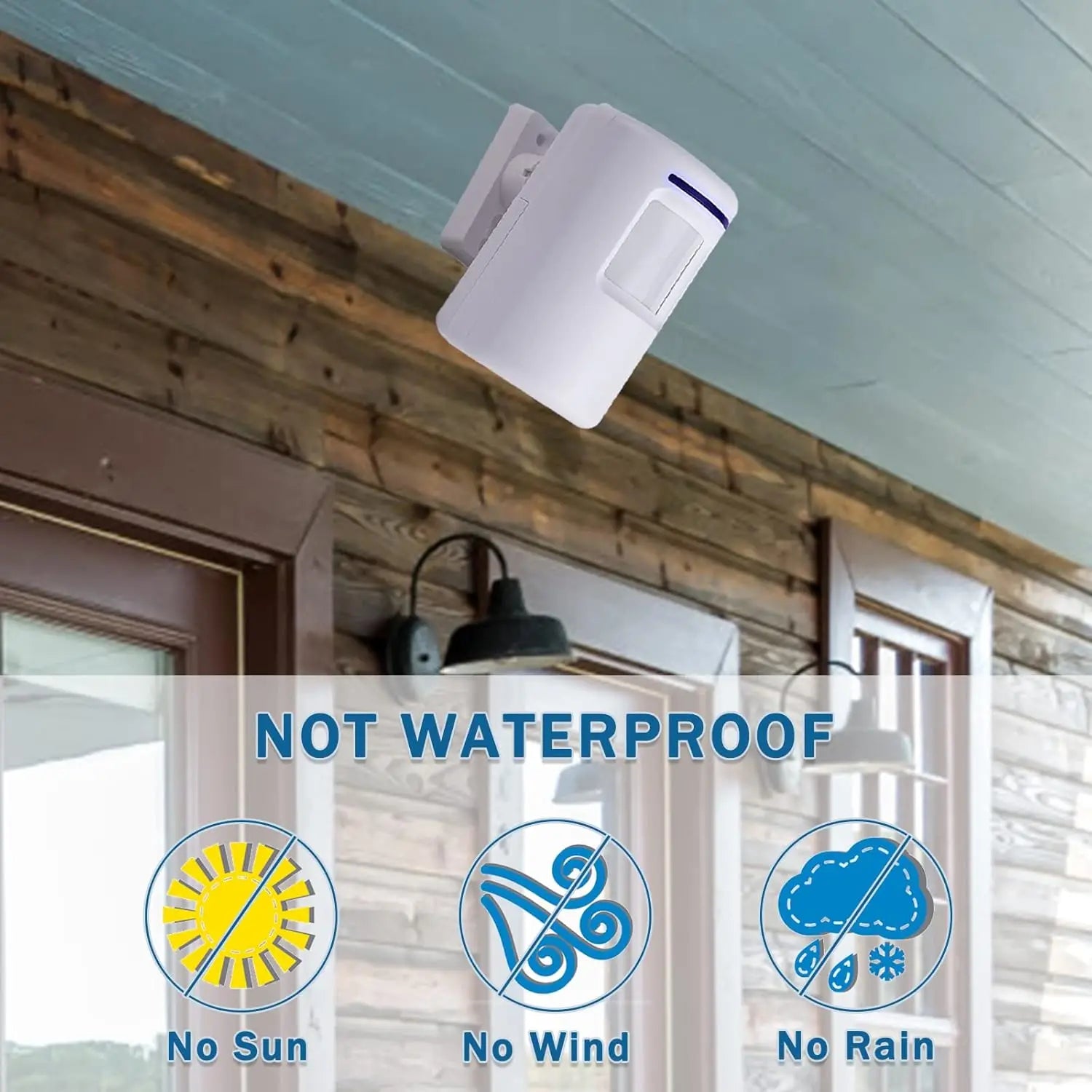 Motion Detector Sensor Alarm Weatherproof Driveway Alarm Wireless, Indoor Outdoor Home Security Business Motion Sensor Alarm