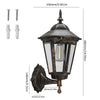 Outdoor Solar Wall Light for Courtyard, Corridor & Passageway - Motion Sensor, European Retro Style, Waterproof