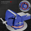 Bench Plie 4" /5" /6" Vice  Portable Clamp 360° Wivel base CNC vise table For Woodworking Milling Machine Drilling Press (blue)