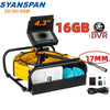 Sewer Pipe Inspection Camera DVR 16GB Video Recording,SYANSPAN Drain Industrial Endoscope Waterproof  8500MHA Battery 20/30/50M