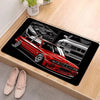 Racing Car Doormat Floor Mat with Bold 'RACING' Text BEntryway Kitchen Garage Living Room Mat Gift Car Enthusiasts Home Decor