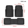 SET/3pcs Universal Car Floor Mats-Deep Dish Heavy Duty Rubber Floor Mats for Car SUV Truck & Van-All Weather Protection