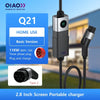 EV Charger 3.5KW 7.3KW 11KW 22KW 16A 32A Type 2 Portable Electric Vehicle Charging 7Meter Bluetooth APP EV Car Charging Station