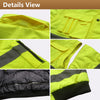 Winter High Visibility Warm Jacket for Men Fluorescent Orange Waterproof Jacket Reflective Bomber Jacket Workwear