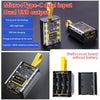 3*18650 Battery Charger Case DIY Power Bank Box Fast Charge 5V 2A Double USB Output Battery Storage Box With LED Night Light
