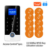Fingerprint Tuya Access Controller RFID Access Control Kits With Waterproof Metal Bluetooth Outdoor Keypad 1.77In Display Screen