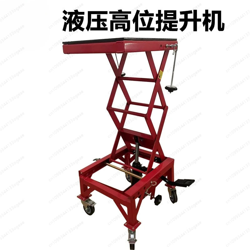 Motorcycle hydraulic high hoist mobile scissor lift electric hydraulic small hoist