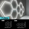 Garage Lights Hexagon Lamp 110-240V LED Tube Honeycomb Barbershop Ceiling Lighting For Workshop 4S Car Show Auto Body Repair Gym