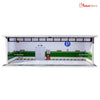 1/64 Garage Scene Model with Light Assembled Parking Lot Diorama Parking Place for Miniatures Cars Display
